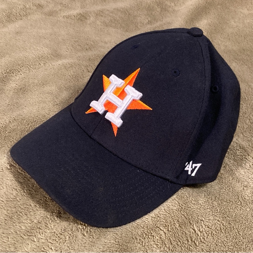 '47 Brand Houston Astros Adjustable Low Profile Baseball Cap Black Orange OS